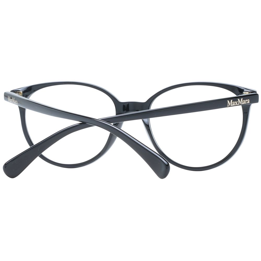 Eyeglasses Frames by Max Mara for women in plastic black showcases a refined full-frame frame design with a refined black coloured frame finish for a refined and sophisticated look.