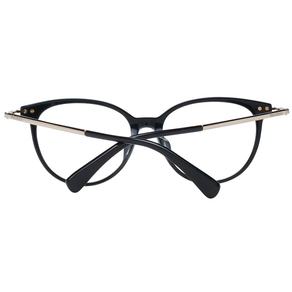 Eyeglasses Frames by Max Mara for women in plastic and black showcases a refined silhouette, detailed with a black coloured frame finish and a sophisticated full-frame frame design.