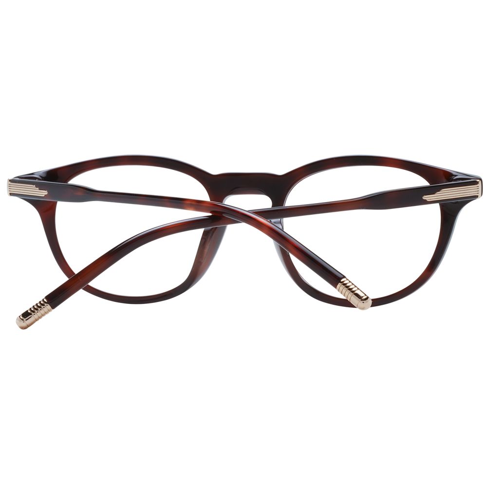 Eyeglasses Frames by Lozza for men in acetate brown features an refined silhouette, showcasing the refined brown coloured frame and sophisticated full-frame frame design.