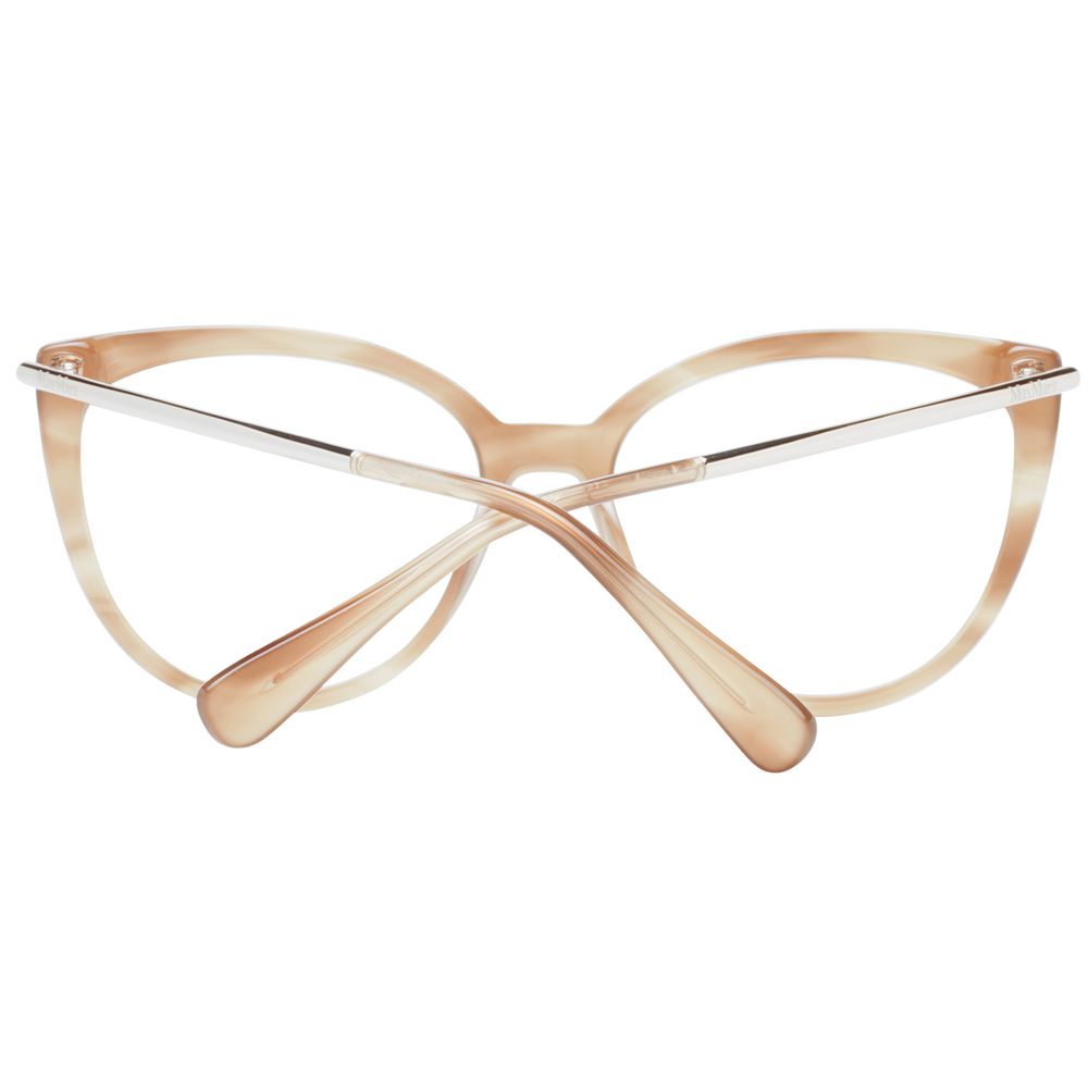 Eyeglasses Frames by Max Mara for women in plastic brown features an refined silhouette, showcasing a sophisticated brown coloured frame and refined full-frame frame design for a refined look.