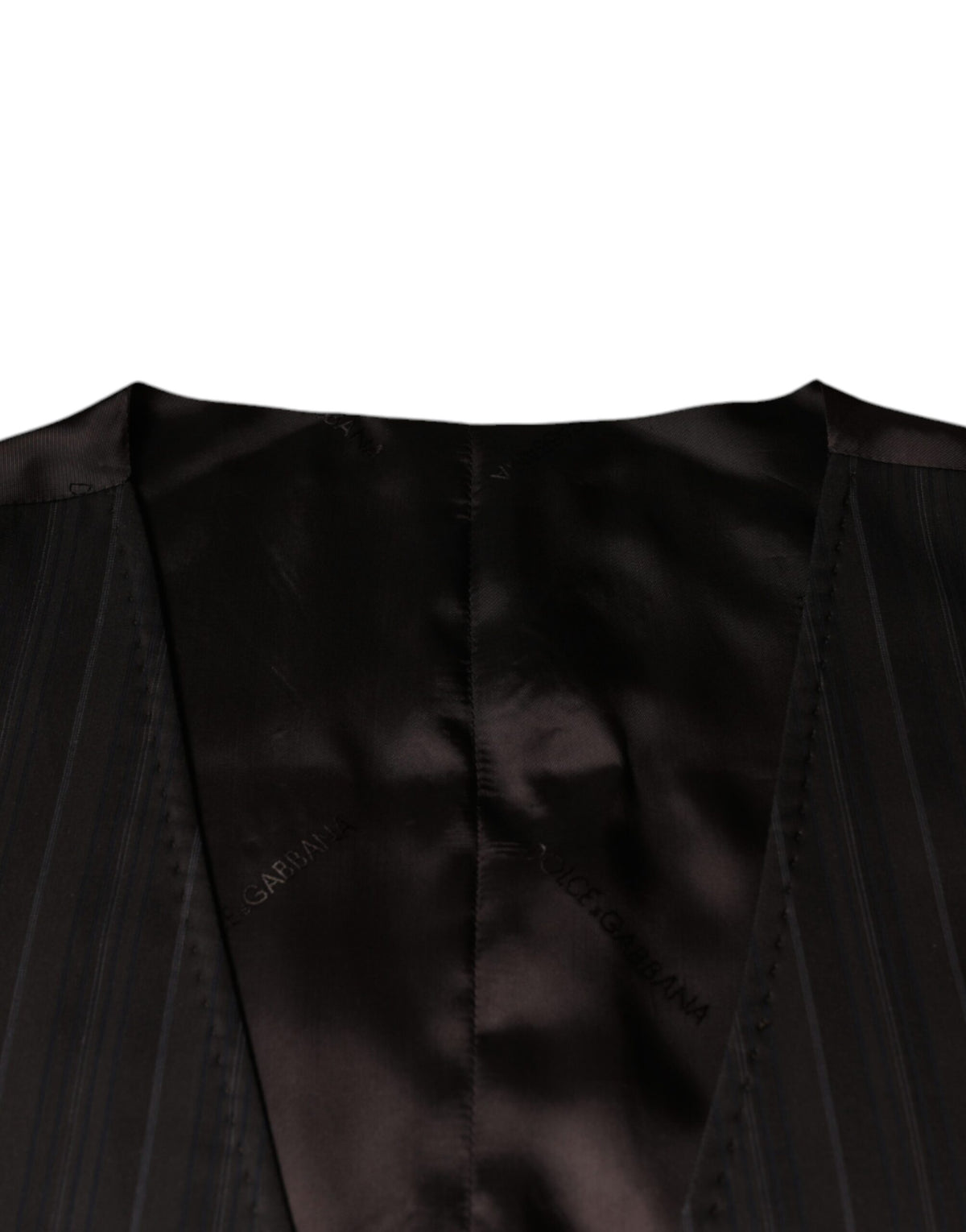 Dolce & Gabbana Men's Single Breasted Cotton Cupro & Viscose Vest - Black