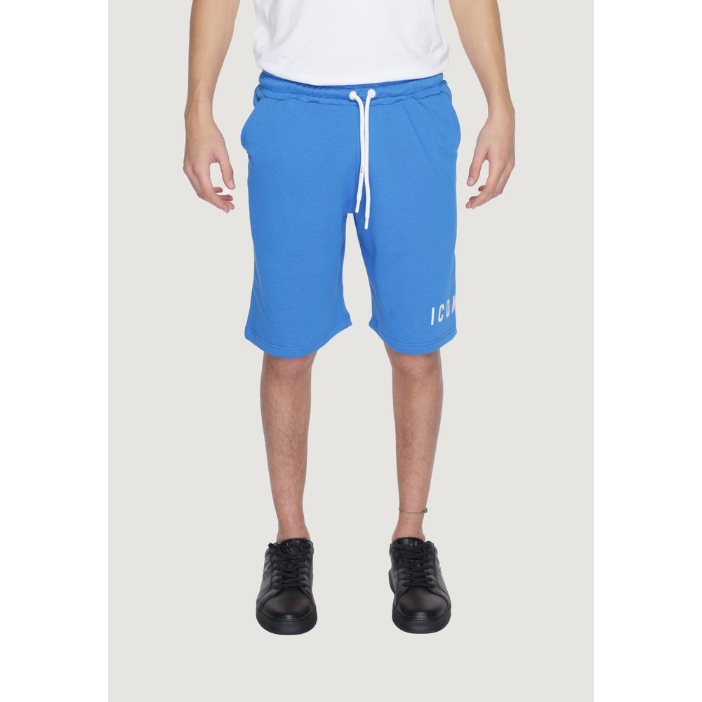 Icon Icon Men's Relaxed Fit Cotton Bermuda Shorts - Blue