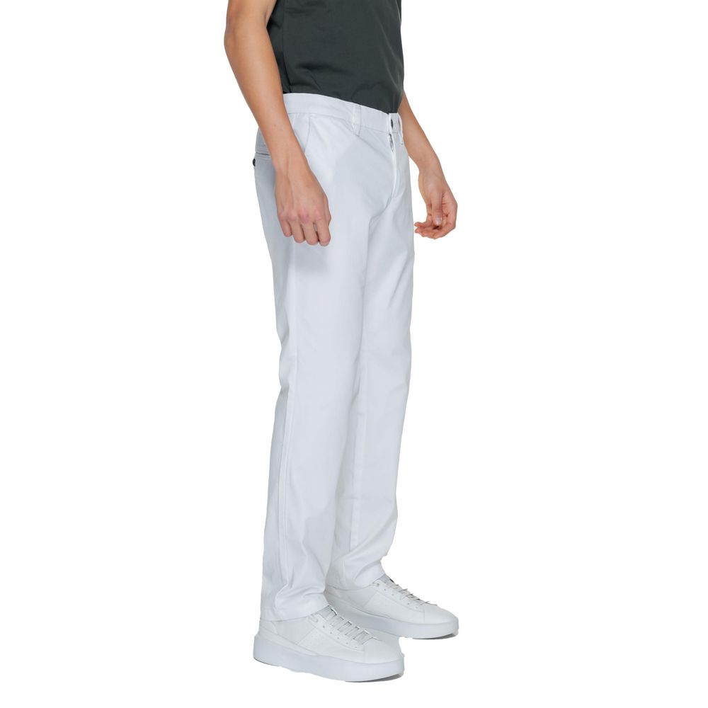 Armani Exchange White Cotton Chino Pants