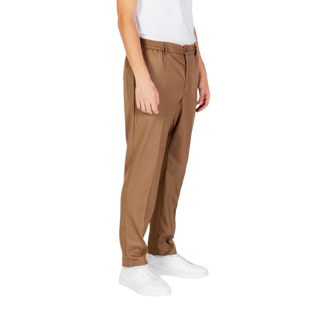 Hamaki-Ho Men's Stretch Polyester & Viscose Jeans - Beige