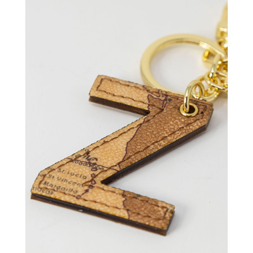 Keychain by Alviero Martini Prima Classe for women in stretch cotton beige showcases a sleek silhouette, detailed with a and finished with .