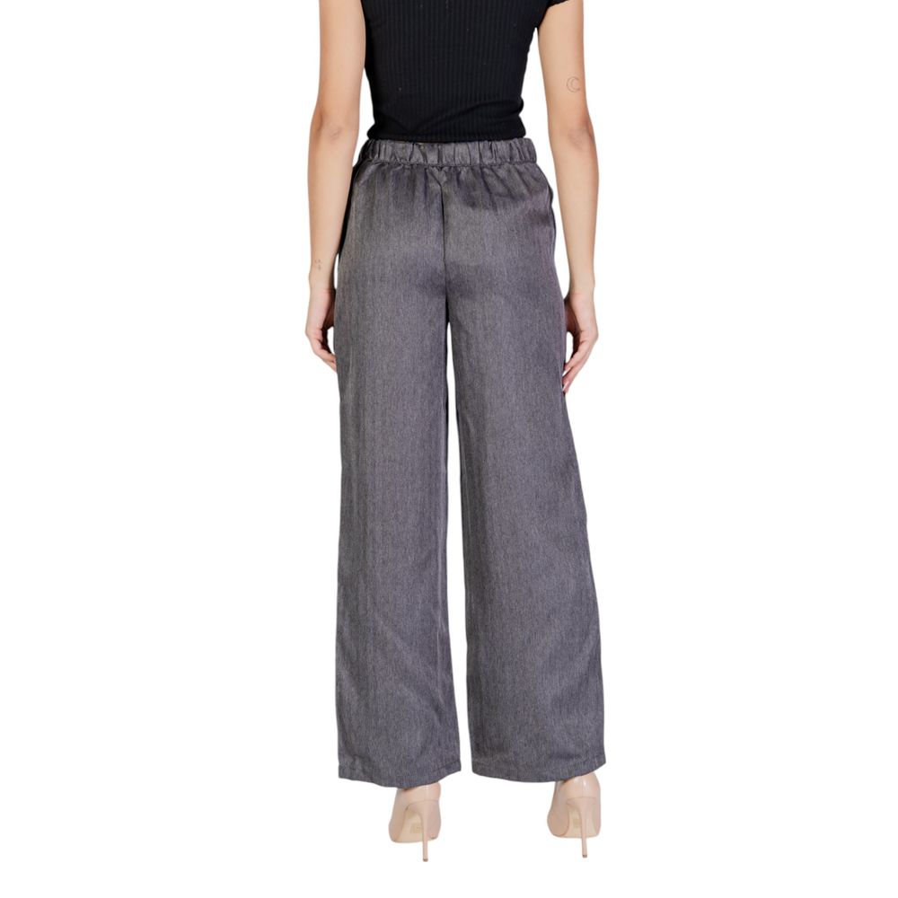 Pants by Jacqueline De Yong for women in polyester gray features a sleek silhouette with a sleek , a refined long, and a sophisticated finish.