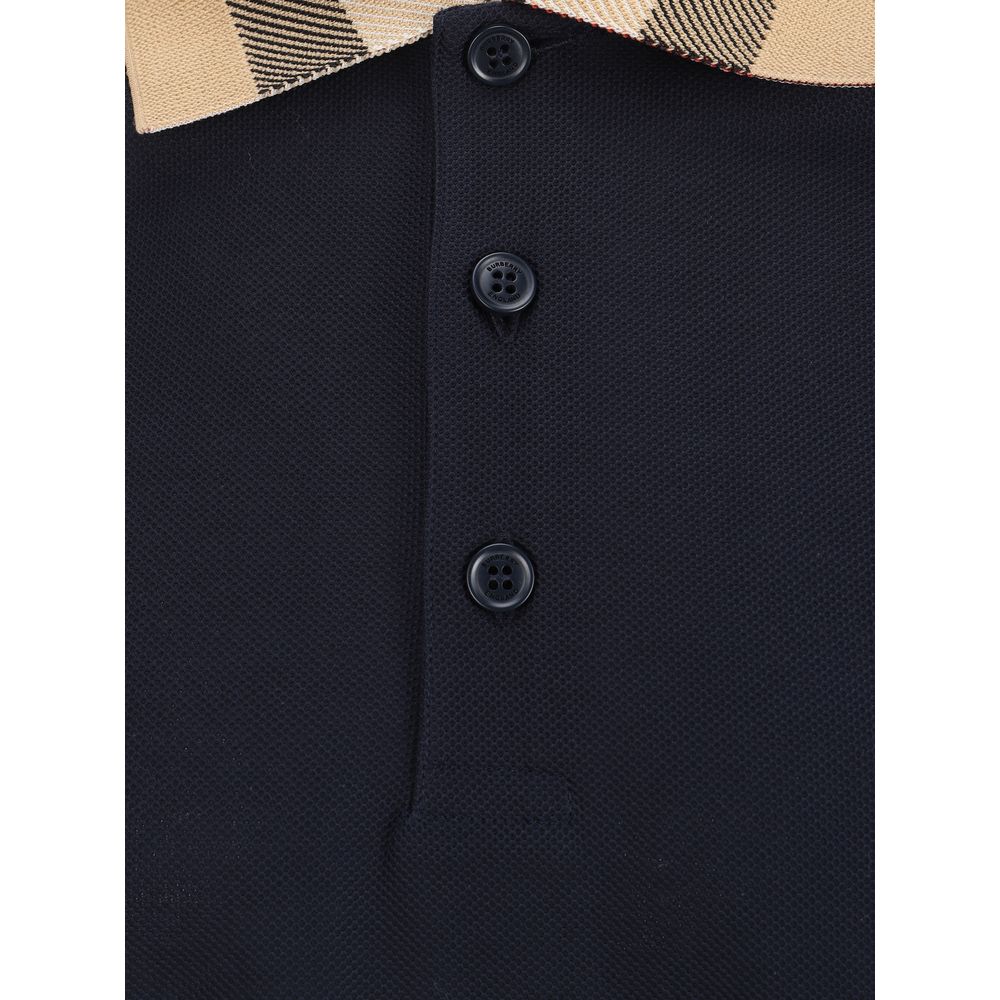 Polo Shirt by Burberry for men in cotton blue & patterned presents a distinguished silhouette, showcasing a sophisticated and distinguished for a truly distinguished finish.