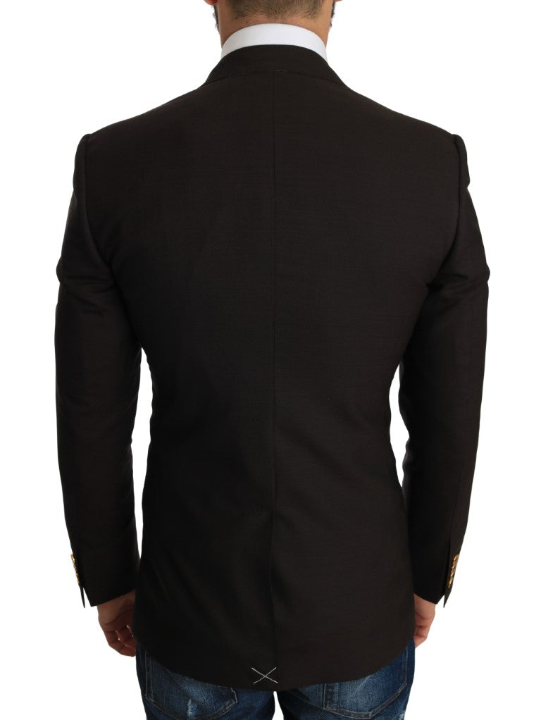 Dolce & Gabbana Men's Brown Wool SICILIA Jacket Coat Blazer