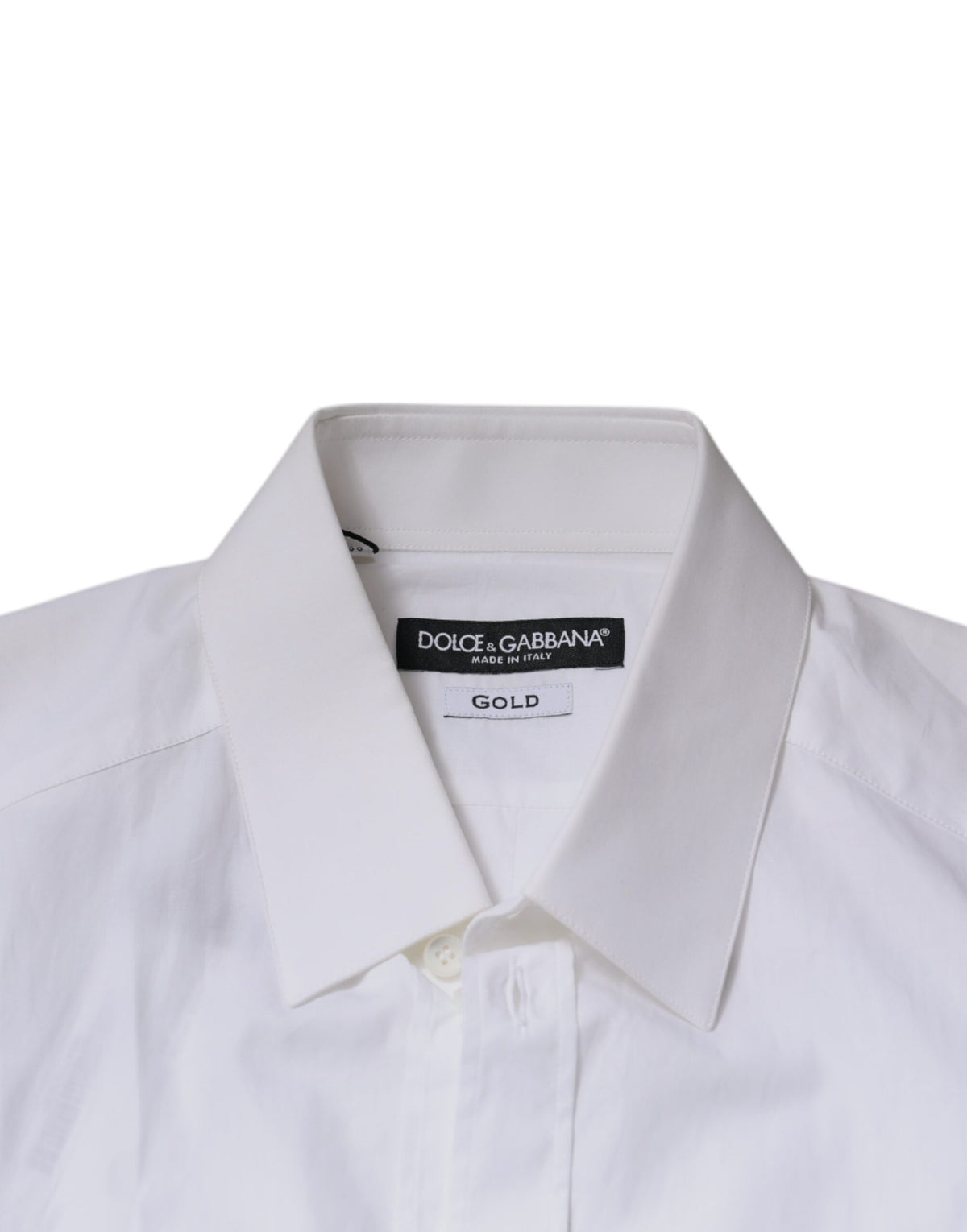 Dress Shirt by Dolce & Gabbana for men in cotton gold, white & signature, featuring a nuanced and nuanced for a sophisticated finish.