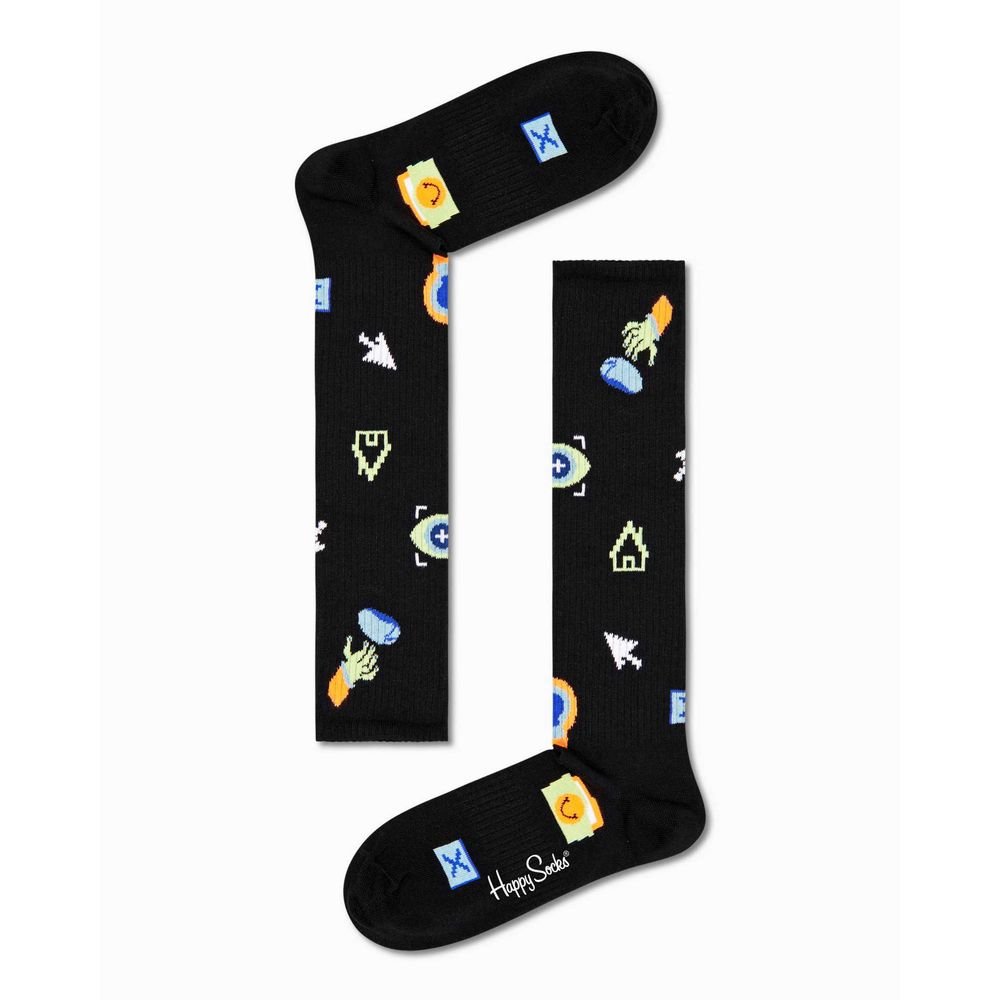 Happy Socks Black Cotton Women's Socks