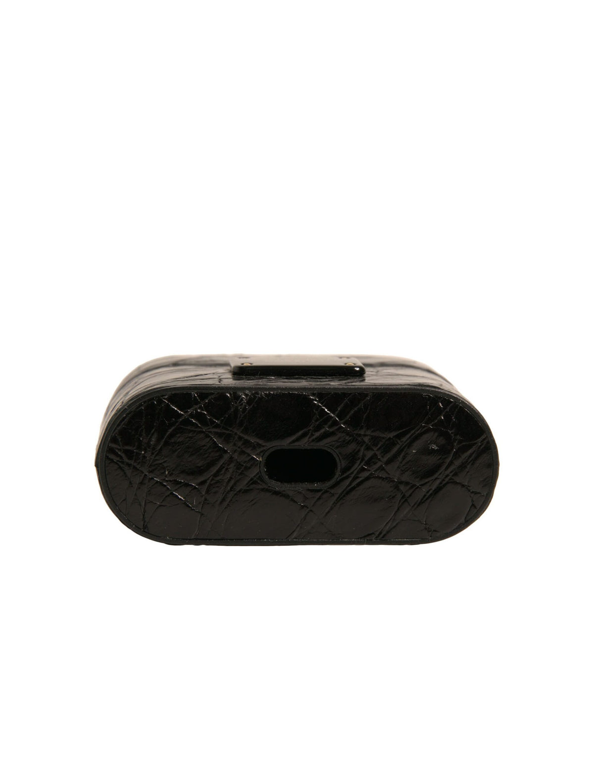 Dolce & Gabbana Caiman Leather & Metal Earbuds Carrying Case - Black