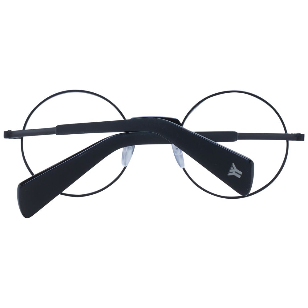 Eyeglasses Frames by Yohji Yamamoto for men in metal black features an refined silhouette, showcasing the refined black coloured frame and sophisticated full-frame frame design.