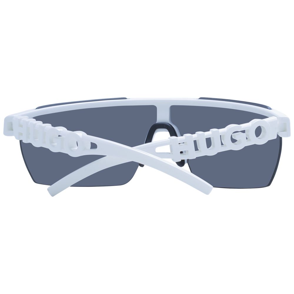 Sunglasses by Hugo Boss for men in polyamide and white featuring an opulent full-rim mono-lens frame design with a sophisticated white coloured frame finish and high-performance non-polarized category-3-dark-tint lens.