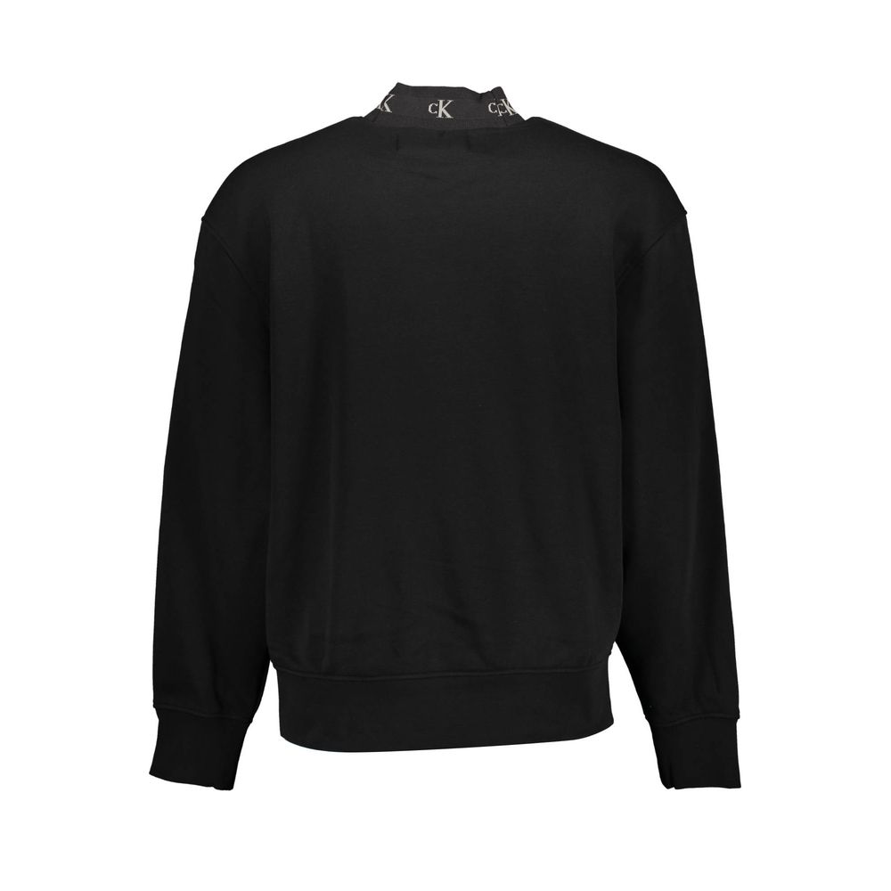 Sweatshirt Sweater by Calvin Klein for men in cotton polyester black showcases a downtown chic silhouette, artfully finished with a downtown chic and for a sophisticated, high-end look.