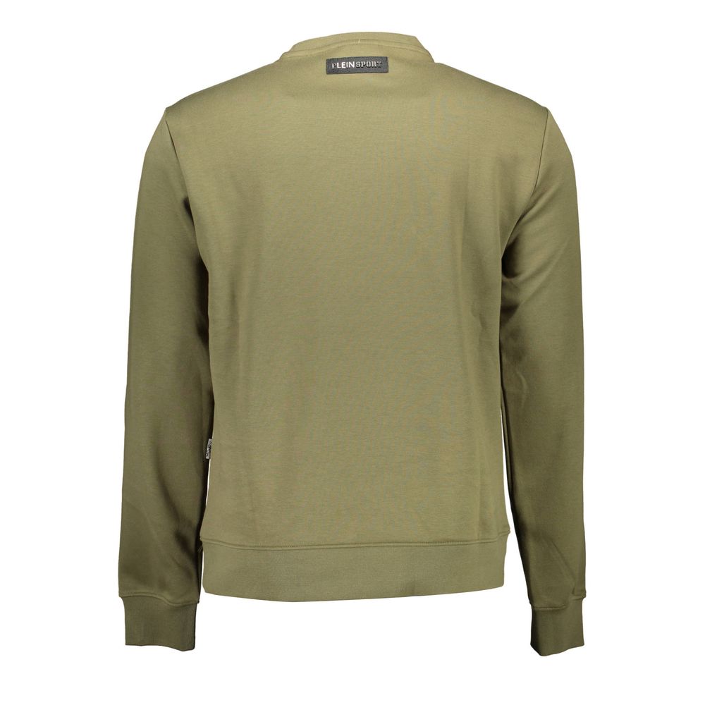Sweatshirt Sweater by Plein Sport for men in cotton polyester canvas green showcases a discreet silhouette, finished with a discreet and for a discreet look.