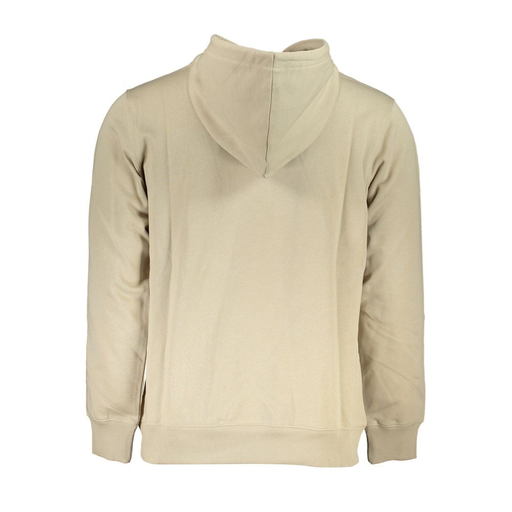Hooded Sweatshirt Sweater by Calvin Klein for men in organic cotton beige showcases a sumptuous silhouette, artfully finished with a sumptuous hooded neckline and for a sophisticated, sumptuous look.