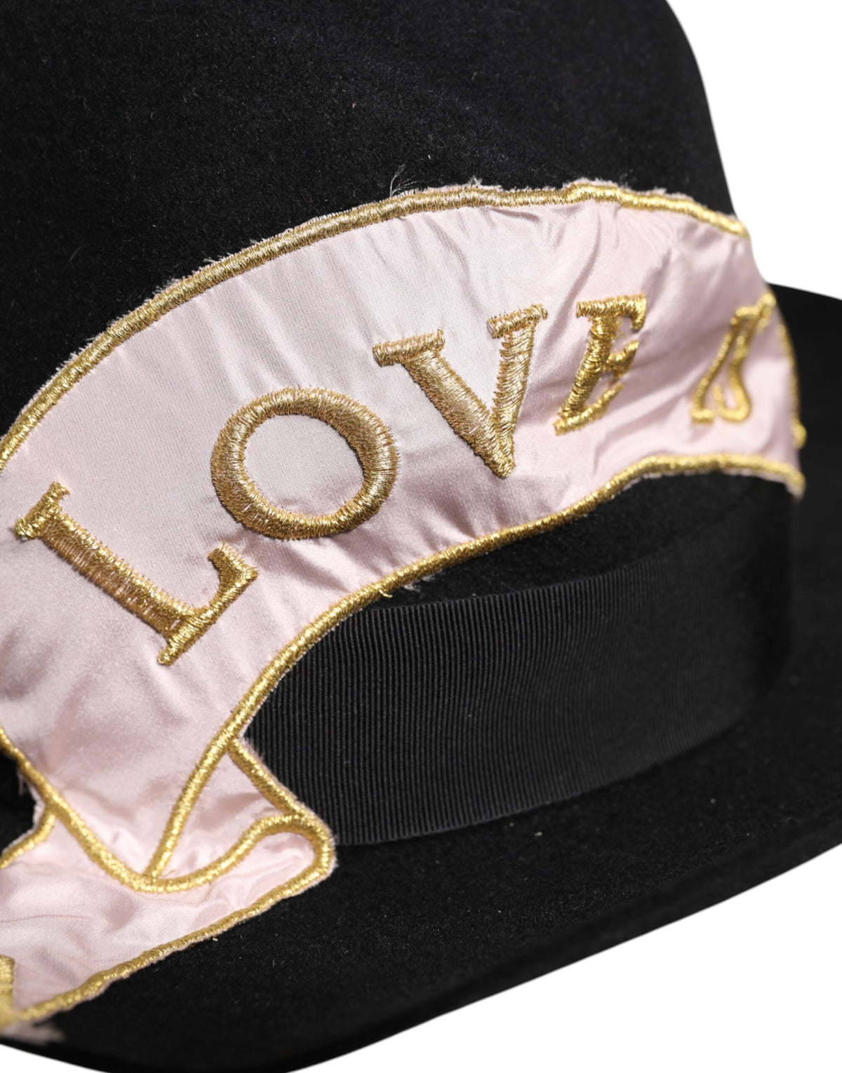 Dolce & Gabbana Cotton Polyester Viscose Calf Leather & Rabbit Fur Hat - Black