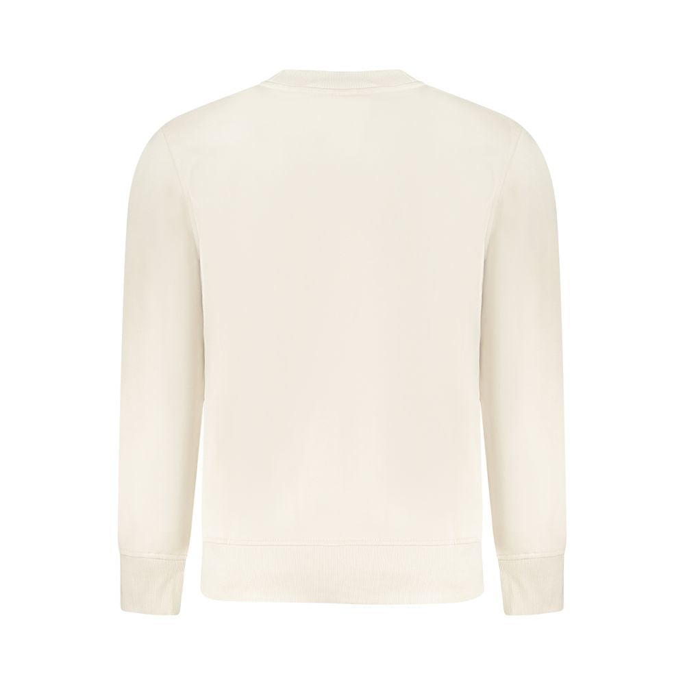 Calvin Klein Men's Crew Neck Cotton Polyester Sweatshirt - Beige Print