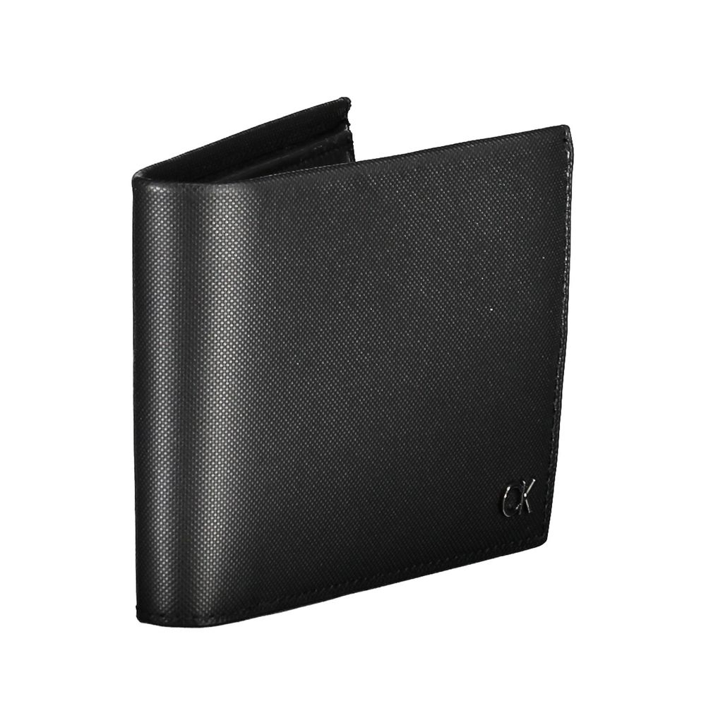 Wallet by Calvin Klein for men in leather black features a streamlined silhouette, showcasing the streamlined Leather Wallet design with sophisticated rfid-protection coin-purse for a premium look.