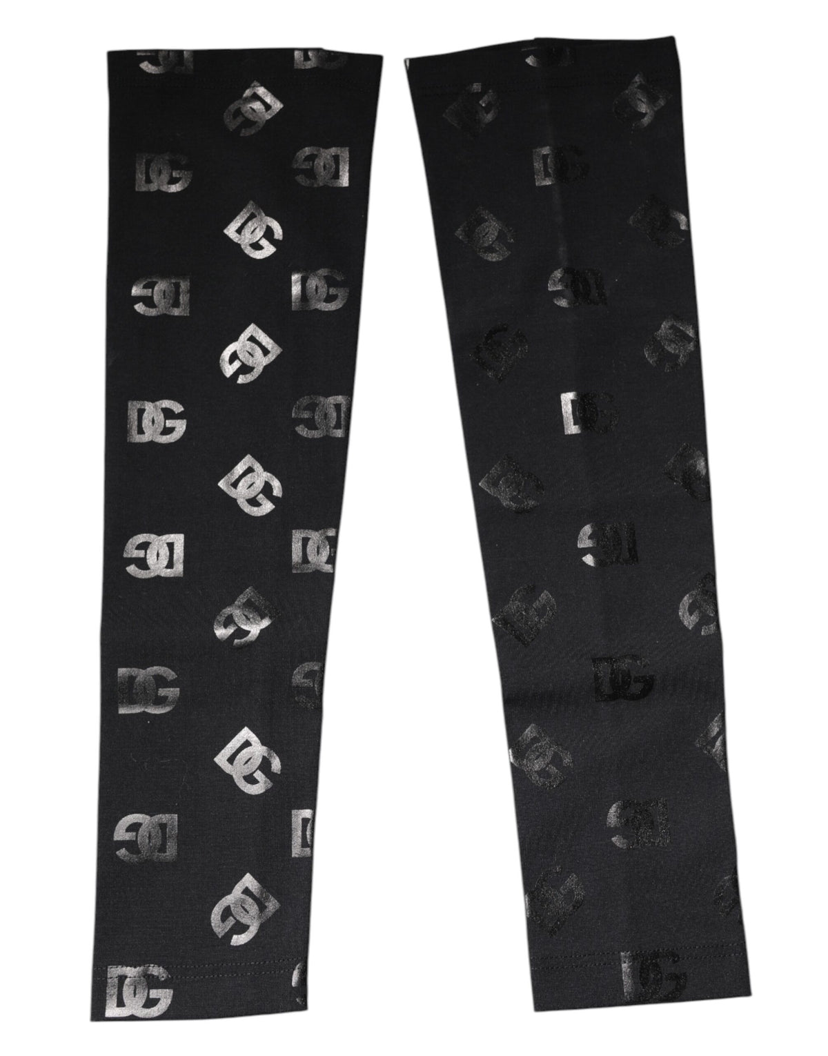 Dolce & Gabbana Cashmere Virgin Wool Elbow Length Gloves - Black Monogram