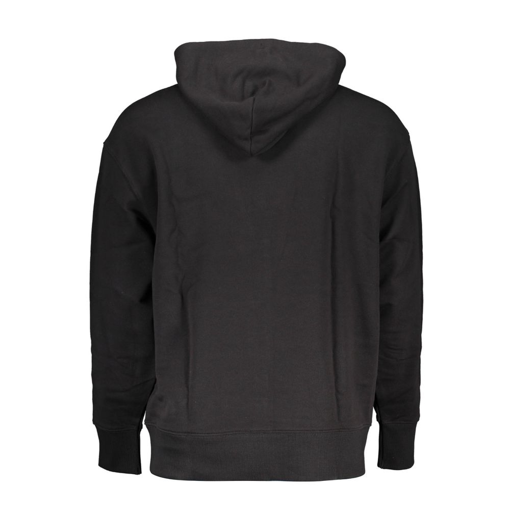 Hooded Sweatshirt Hoodie by Tommy Hilfiger for men in cotton black & signature showcases a city-ready silhouette, artfully detailed with a signature hooded neckline and for a city-ready finish.