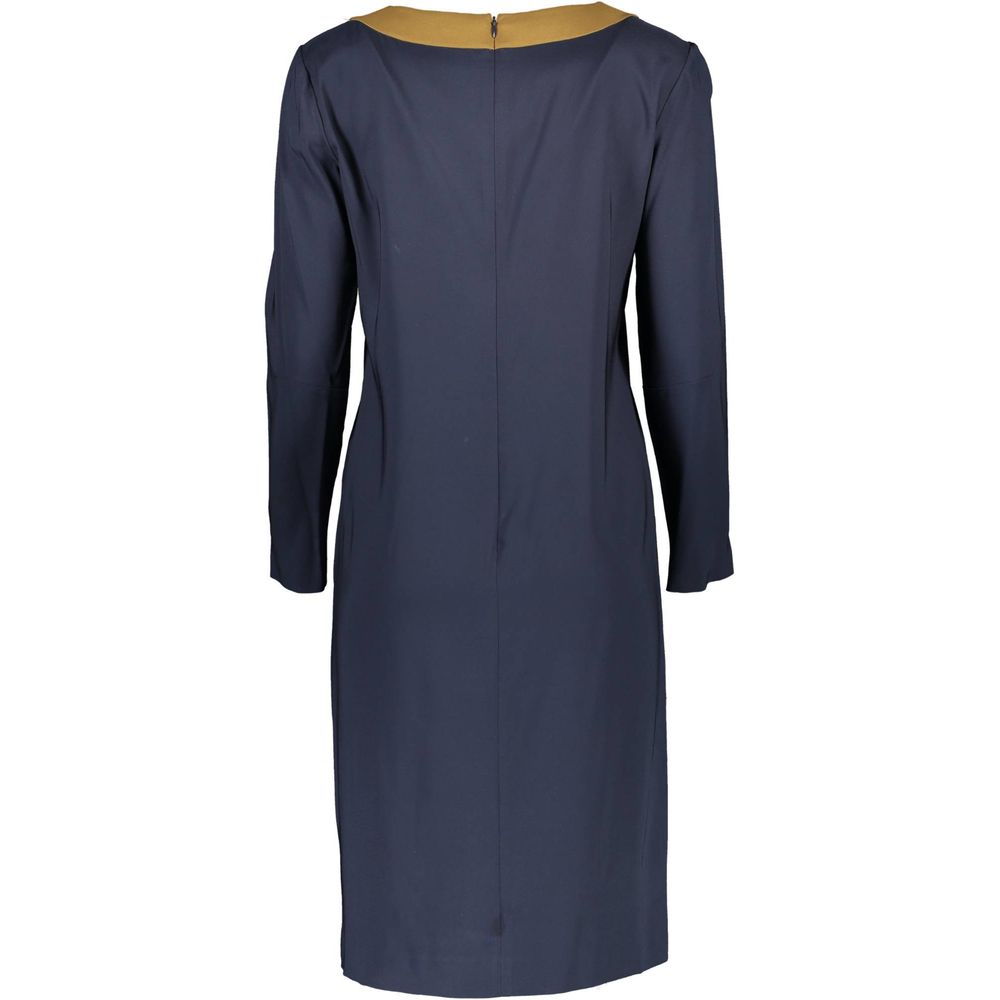 Gant Blue & Gold Viscose Midi Dress