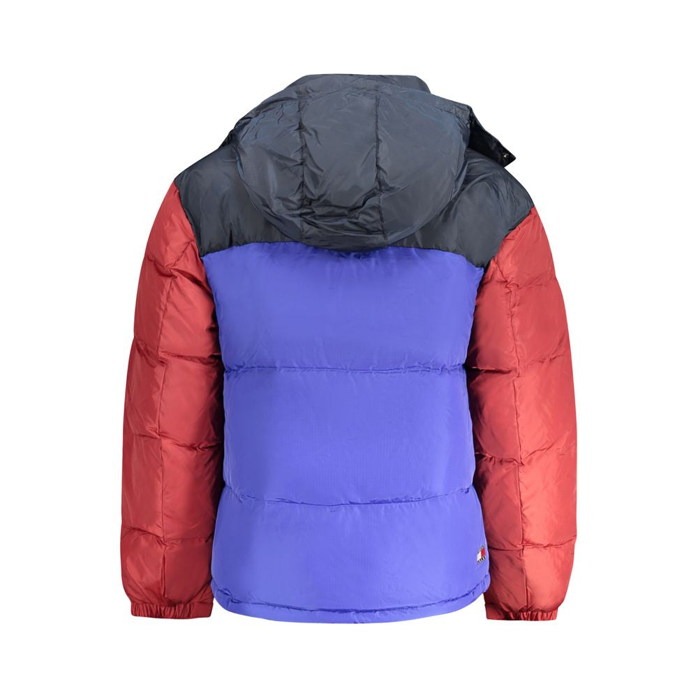 Hooded Jacket by Tommy Hilfiger for men in polyester blue & signature presents a authentic silhouette, artfully detailed with a authentic and functional pockets & hooded for a premium authentic finish.