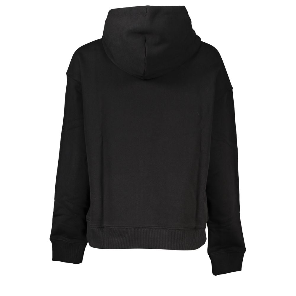 Hooded Sweatshirt Hoodie by Tommy Hilfiger for women in cotton black features a authentic silhouette, showcasing a sophisticated and authentic detail for a refined finish.