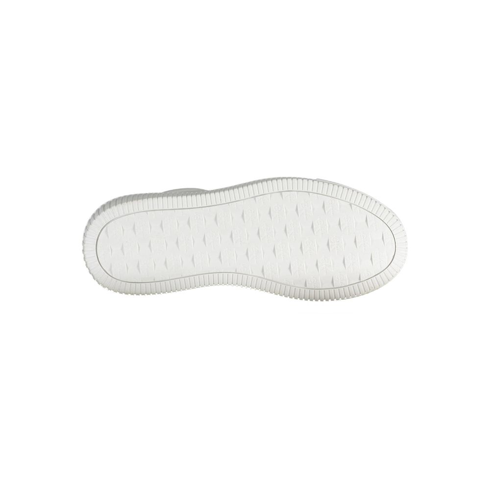 Sneakers by Calvin Klein for women in polyester leather white features an sumptuous silhouette, showcasing the premium Crisp Women's Casual Polyester Leather Sneakers in a sumptuous casual style that offers a sumptuous finish for refined style.