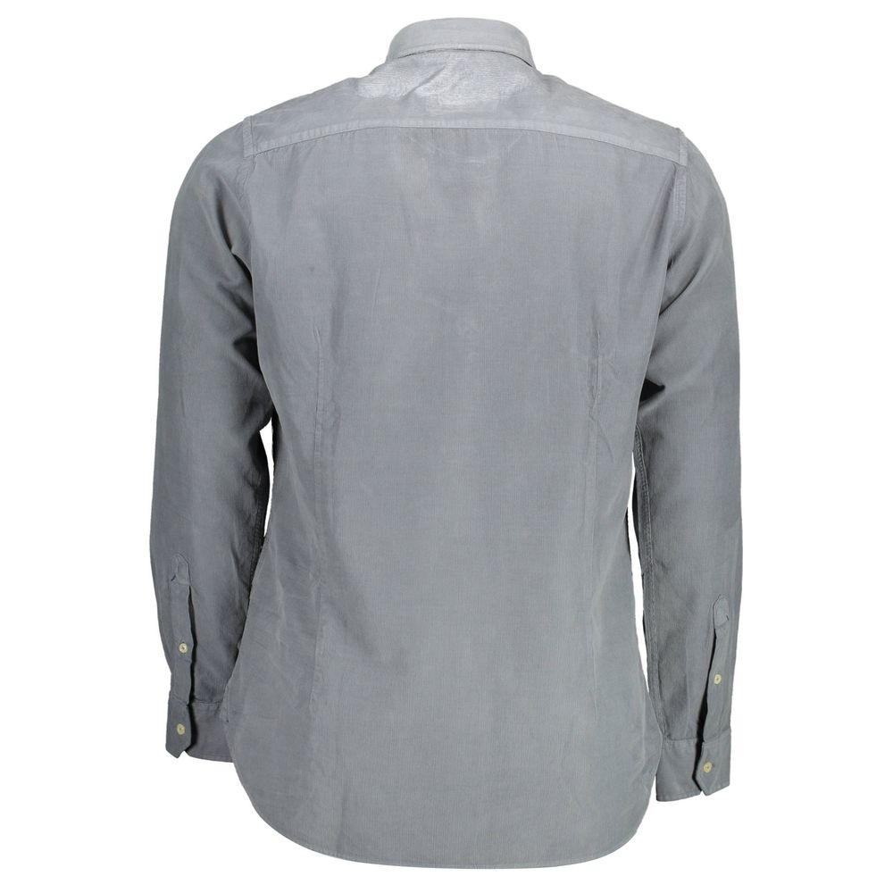 Dress Shirt by U.S. POLO ASSN. for men in cotton blue showcases a sharp silhouette, elegantly detailed with a sharp and sharp .