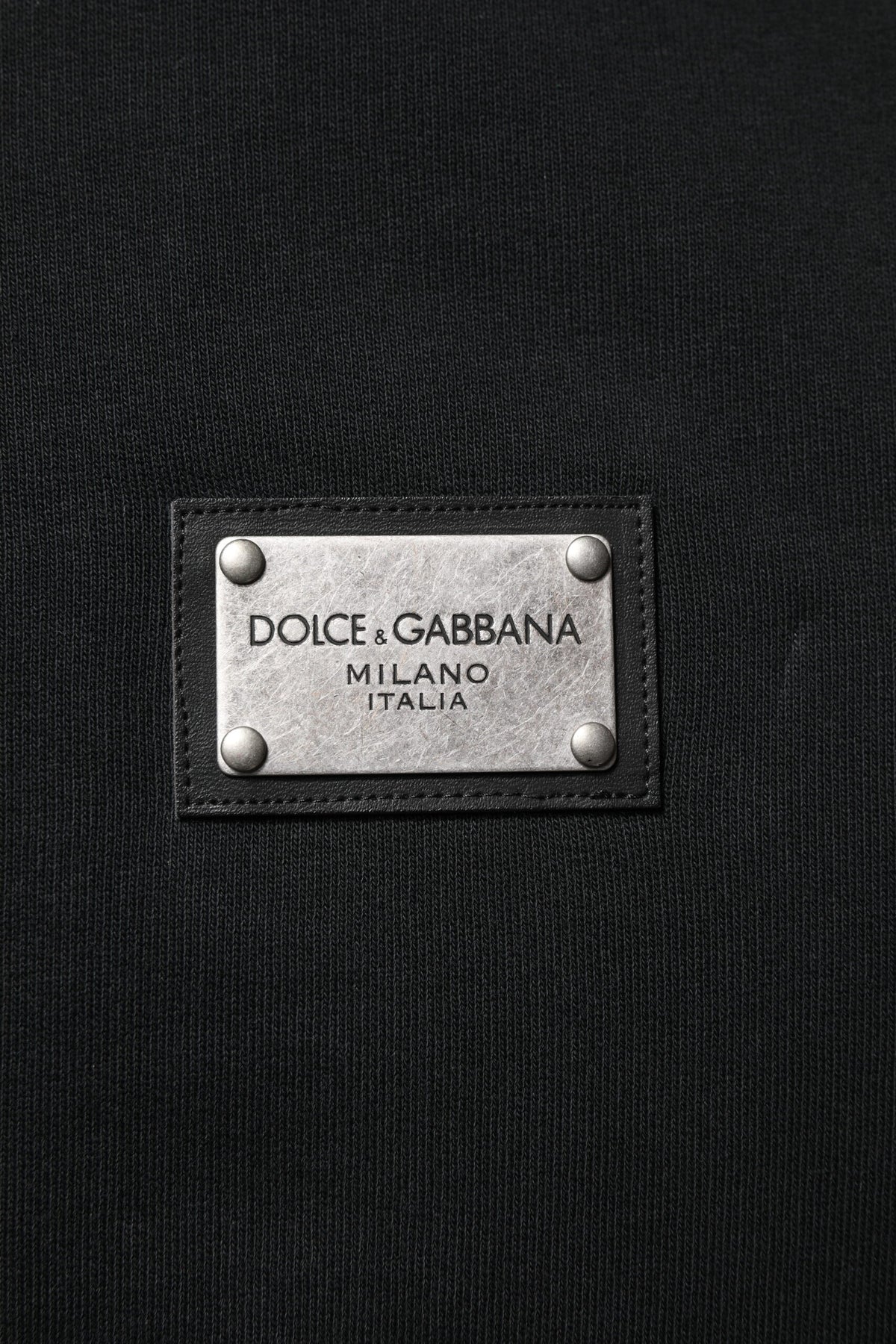 Dolce & Gabbana Men's Regular Fit Cotton Sweatshirt Hoodie - Black
