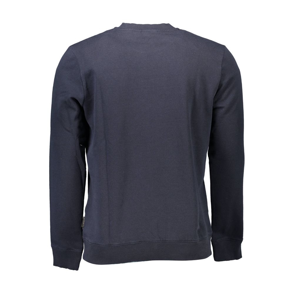 Sweatshirt by Napapijri for men in organic cotton & polyester blue presents a smart casual silhouette, featuring a smart casual crew neckline and for a sophisticated look.