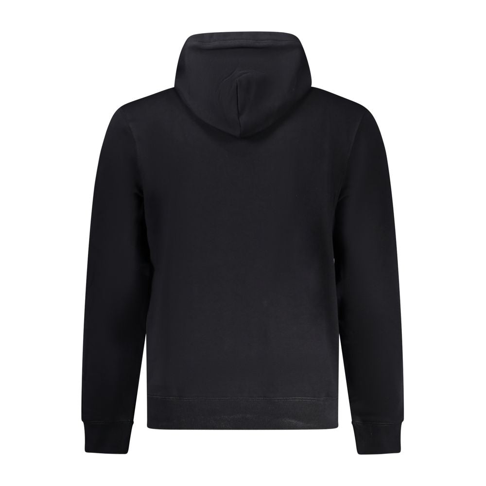 Hooded Sweatshirt Hoodie by Napapijri for men in cotton black & print features a slouchy chic silhouette, detailed with a slouchy chic and a signature for an elevated aesthetic.