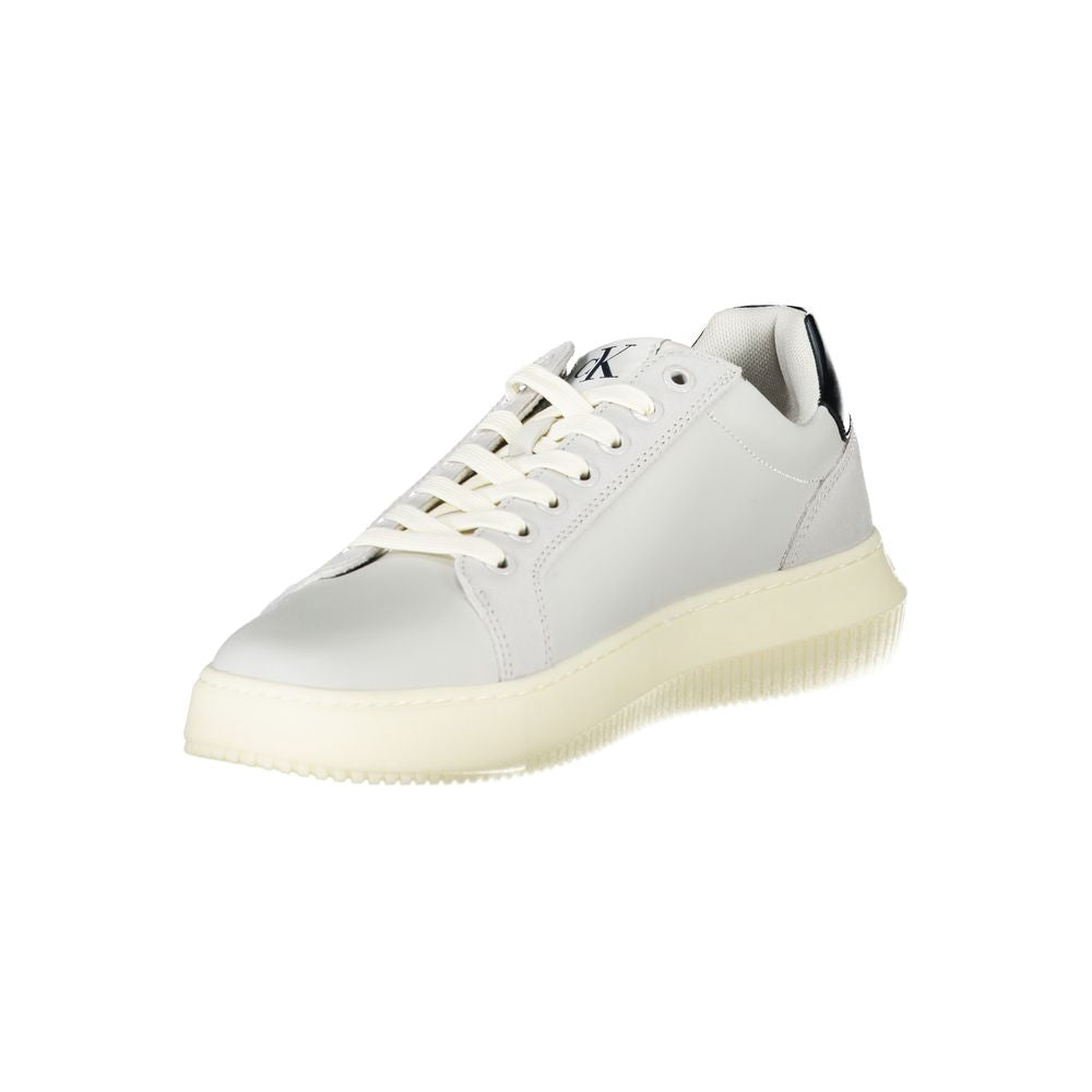 Sneakers by Calvin Klein for men in polyester polyethylene leather brown, gray & print presents a sumptuous silhouette from the Men's Casual Polyester Polyethylene Leather Sneakers collection, showcasing a sumptuous casual style for an elevated aesthetic.