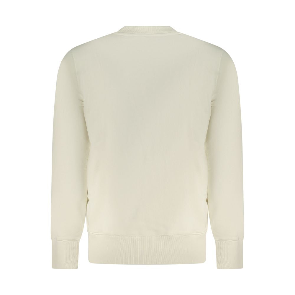 Sweatshirt by Calvin Klein for men in cotton beige features an enviable silhouette, showcasing a premium and refined crew neckline for a truly enviable finish.