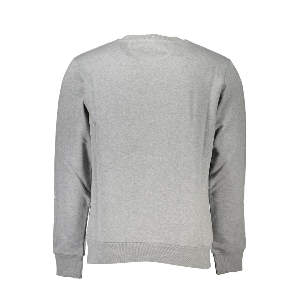 La Martina Men's Regular-Fit Crew Neck Cotton Sweatshirt - Brown Gray