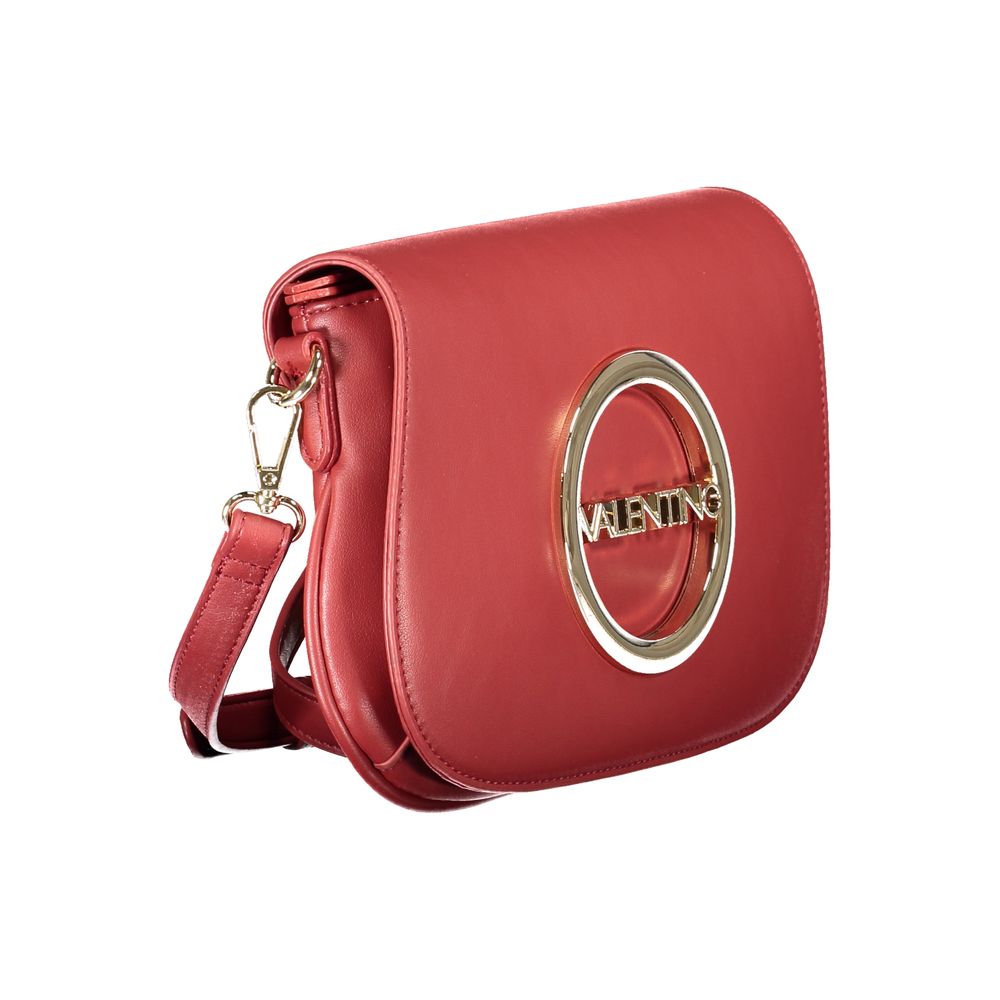 Handbag by Mario Valentino for women in polyethylene red presents a ornamental silhouette, showcasing a secure zipper, ample internal-pockets, and versatile shoulder-strap & adjustable-strap for a ornamental finish.