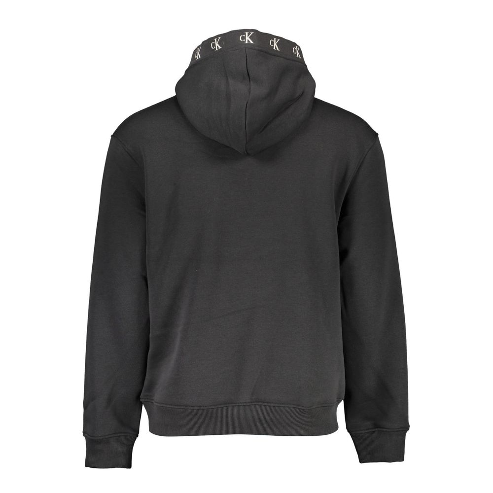 Hooded Sweatshirt Hoodie by Calvin Klein for men in cotton polyester black features an luminous silhouette, showcasing a sophisticated and for a truly luminous look.