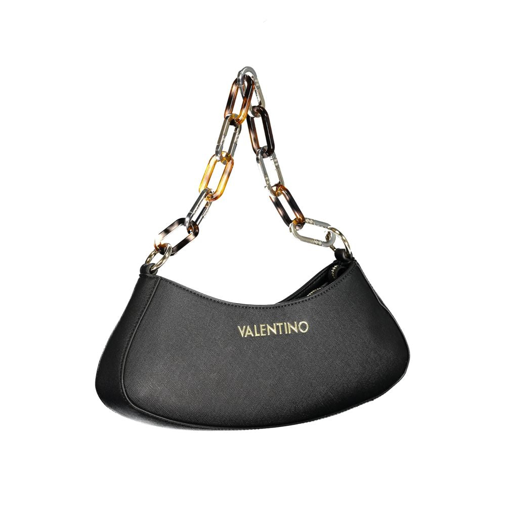 Crossbody Handbag by Mario Valentino for women in polyethylene black & signature features a signature silhouette, showcasing a secure zipper and signature internal-pockets with versatile crossbody-strap, shoulder-strap, adjustable-strap & handle for a sophisticated look.
