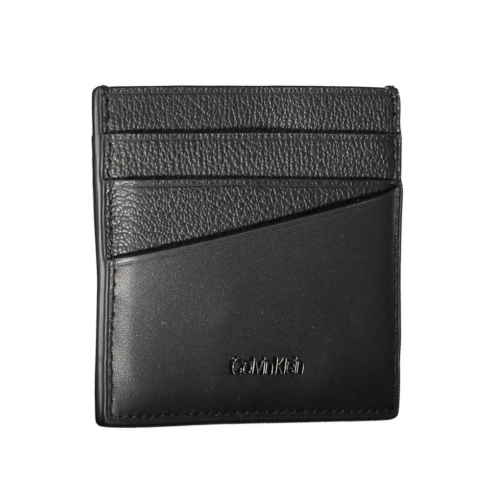 Cardholder Wallet by Calvin Klein for men in leather black presents a architectural silhouette from the Leather Cardholder Wallet collection, showcasing architectural card-organization for a architectural finish.