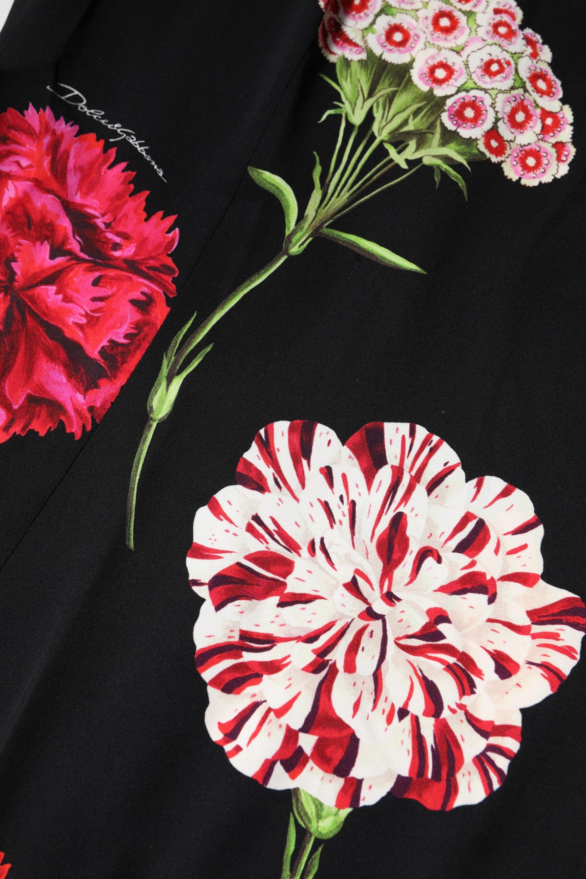Dolce & Gabbana Black Floral Print Sleeveless Tank Top