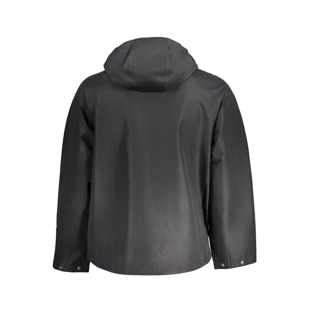 Hooded Jacket by Calvin Klein for men in polyester black & print presents a impeccable silhouette, showcasing distinct pockets & hooded and a impeccable for a sophisticated finish.