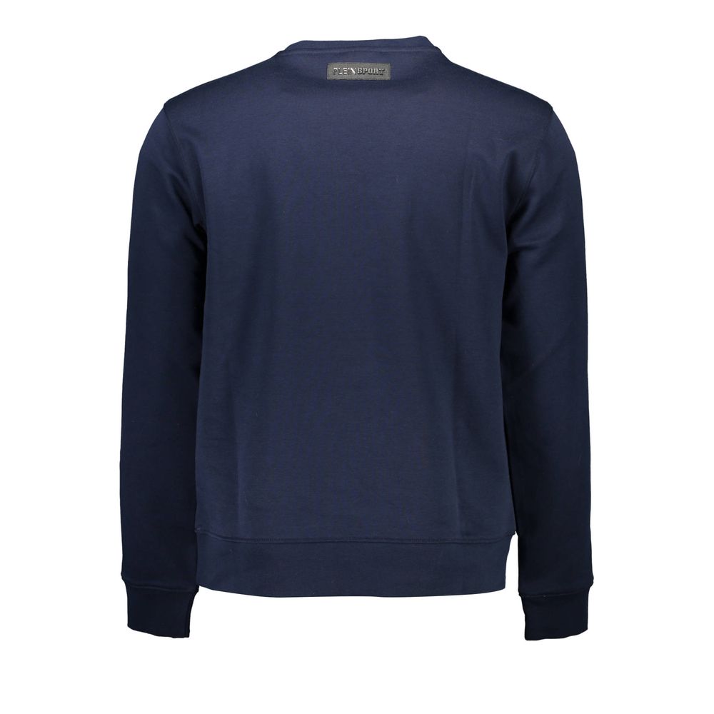 Sweatshirt by Plein Sport for men in cotton polyester blue features an magnificent silhouette, showcasing a sophisticated and detail for a truly magnificent finish.