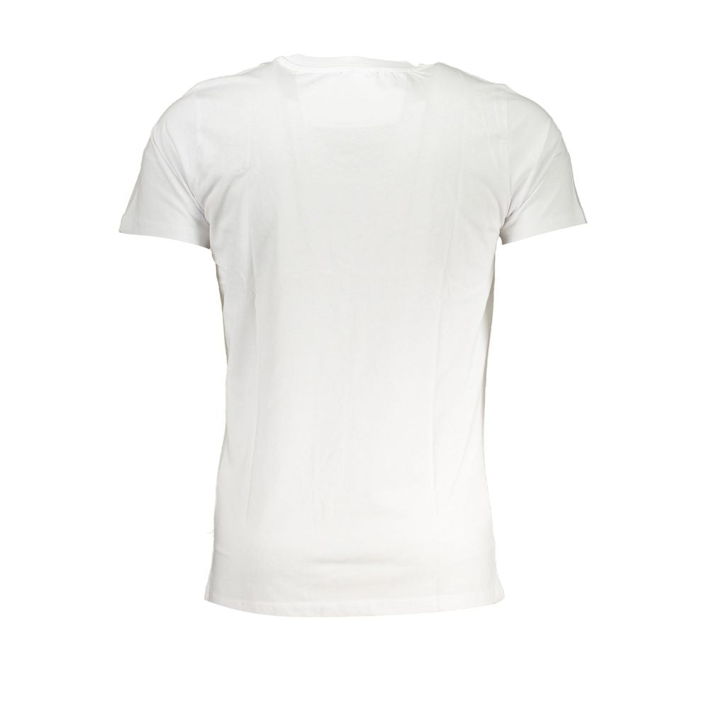 Cavalli Class Men's Crew Neck Cotton T-Shirt - White Print