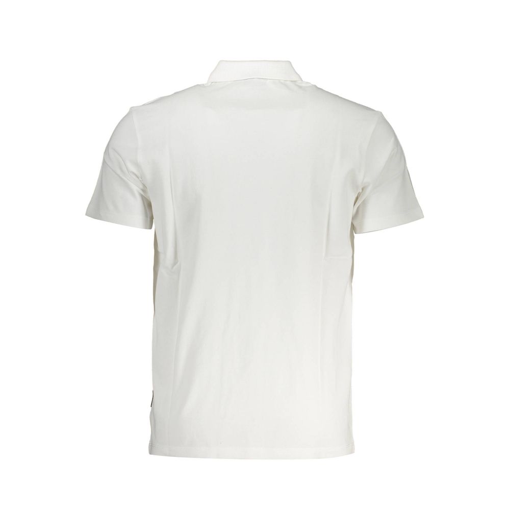Polo Shirt by Napapijri for men in cotton white presents a crisp silhouette, artfully detailed with a crisp and crisp .