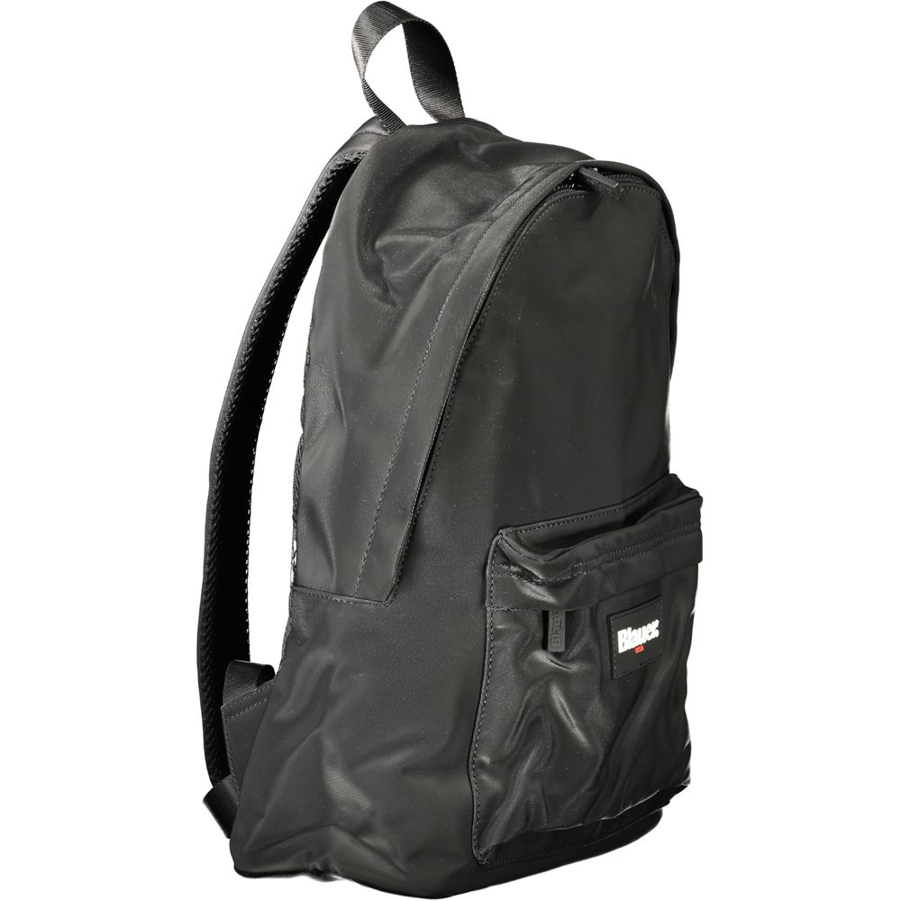 Backpack by Blauer for men in polyester black presents a stately Polyester Backpack design, showcasing a secure zipper with ample external-pockets & laptop-compartment and versatile backpack-strap, adjustable-strap & handle for a stately finish.