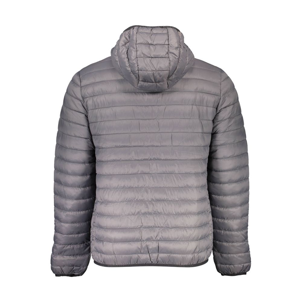Hooded Windbreaker Jacket by North Sails for men in polyamide gray & signature showcases a modern silhouette, integrating pockets, hooded & windproof and a modern for a sophisticated finish.