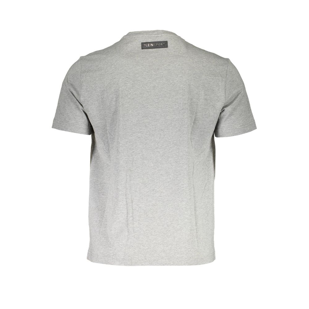 T-Shirt by Plein Sport for men in cotton brown & gray showcases a chic silhouette, artfully detailed with a chic and for a chic finish.