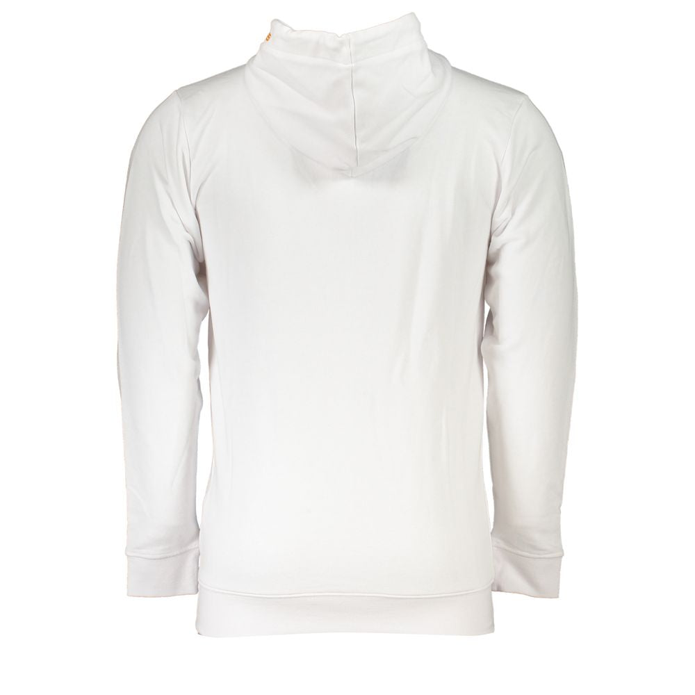 Sweatshirt Hoodie by Cavalli Class for men in cotton polyester white, signature-print & print features a authentic silhouette, showcasing a sophisticated and authentic detail for a refined finish.