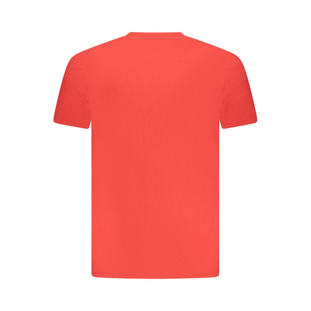 T-Shirt by Cavalli Class for men in cotton red showcases a unassuming silhouette, artfully detailed with a refined and unassuming for a sophisticated, contemporary look.